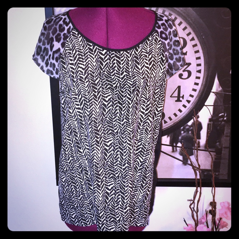 Express Mixed Print Blouse